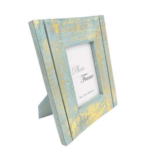 Holz-Bilderrahmen Gold-Mint - 30898 - Fotoformat 15x10cm