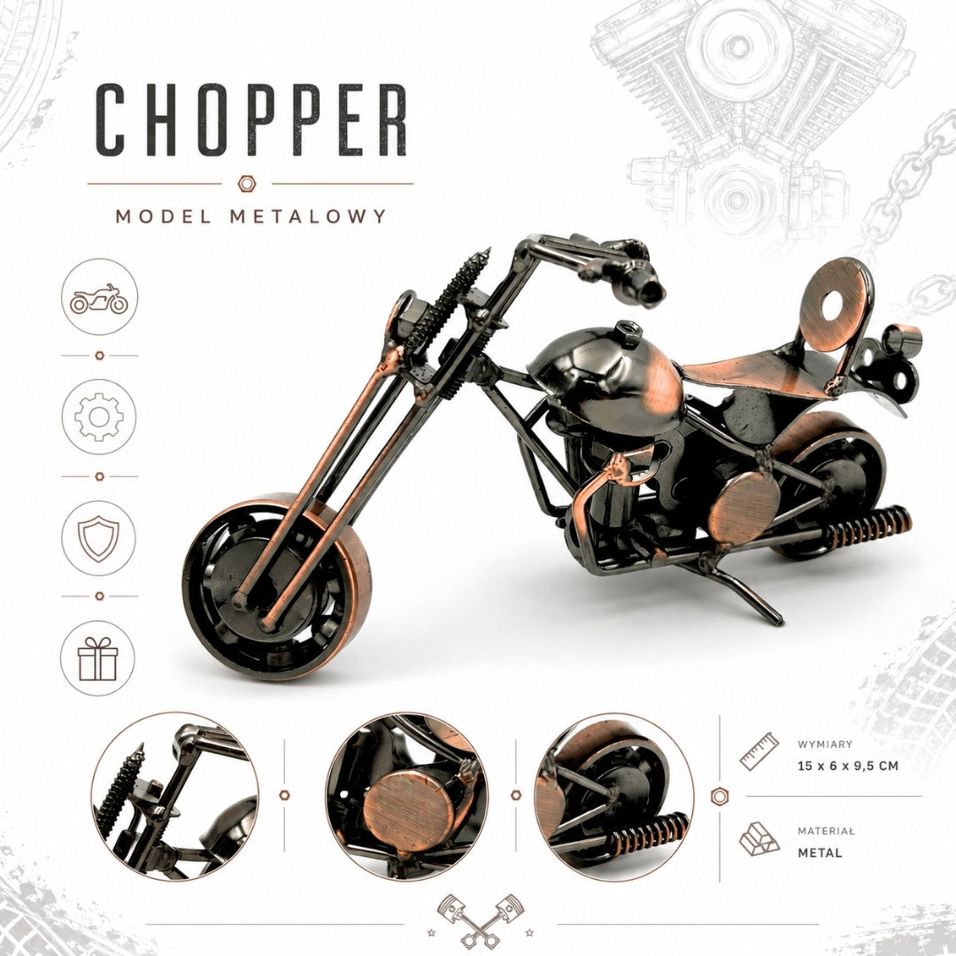 Metallmodell eines Chopper-Motorrads - M33