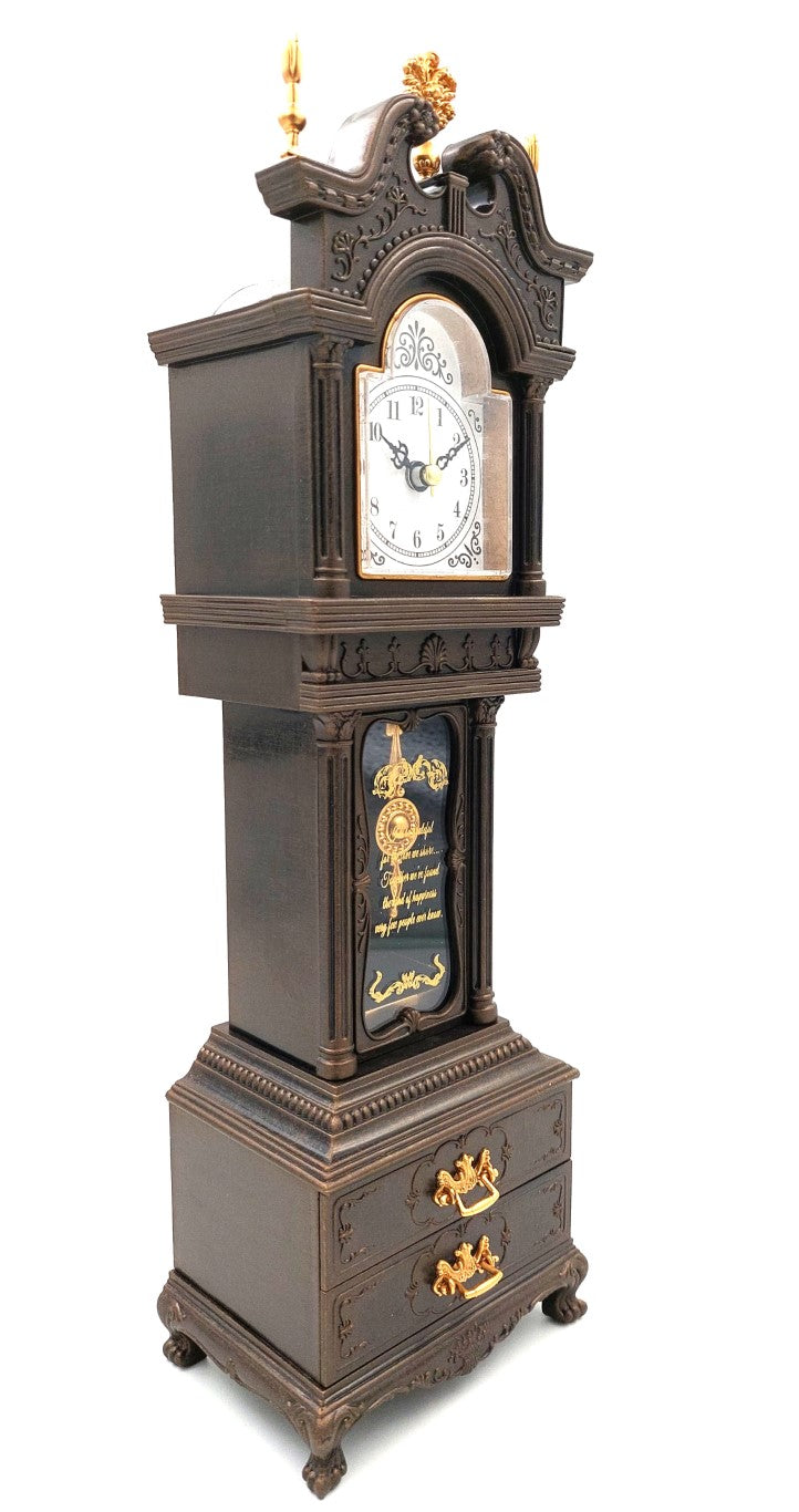 Spieluhr Retro-Standuhr für den Kaminsims mit Schubladen - 24105