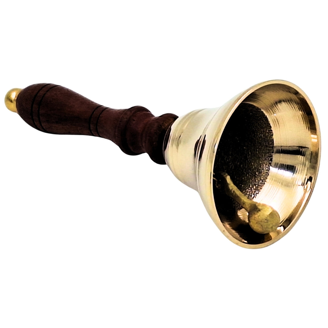 Messing-Handglocke mit Holzgriff – Retro – HB70/3