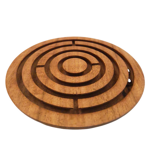 Denk- und Geschicklichkeitsspiel Kugeln im Labyrinth aus Holz - DNU-005