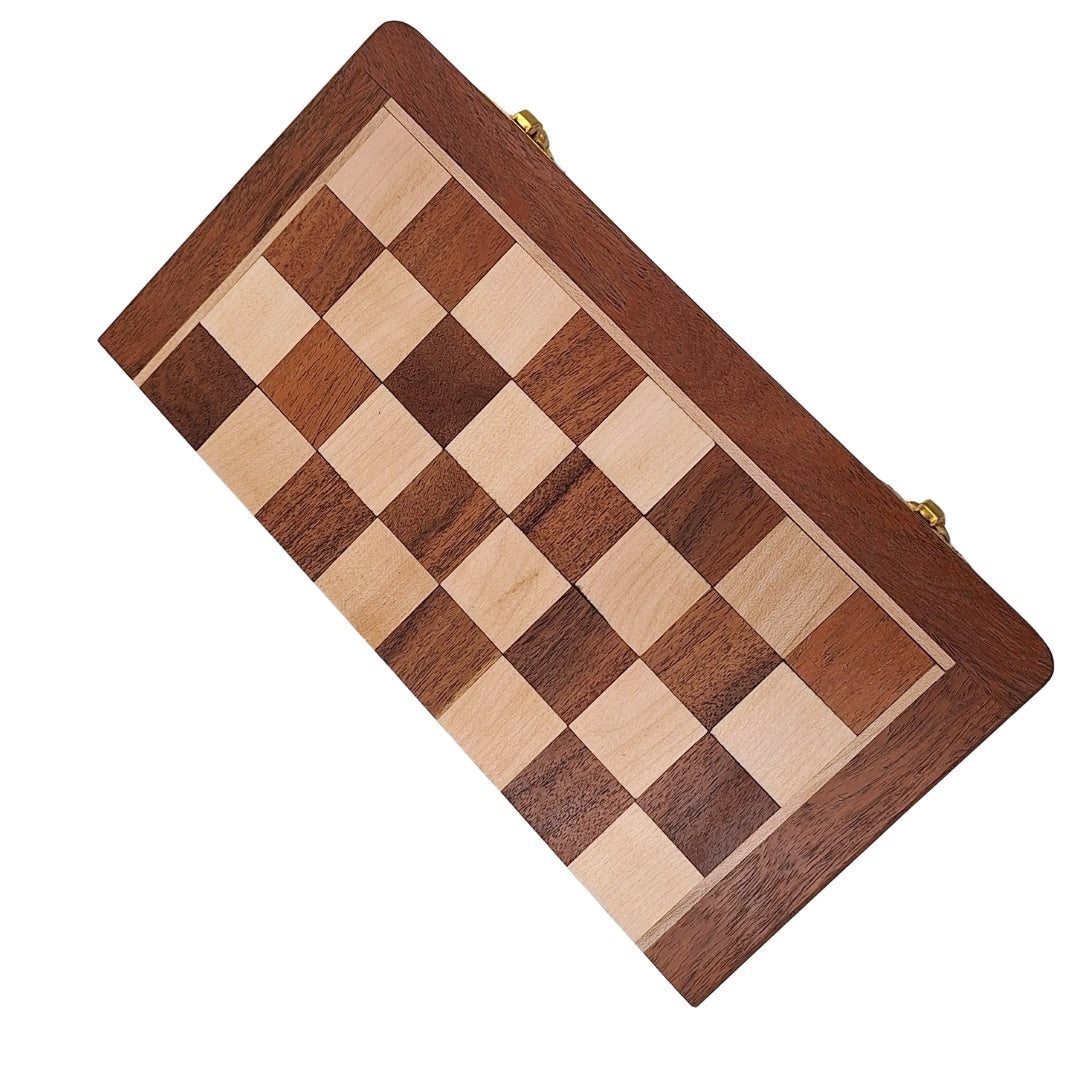 Magnetisches Holz-Schachspiel 30x30cm klappbar - G614