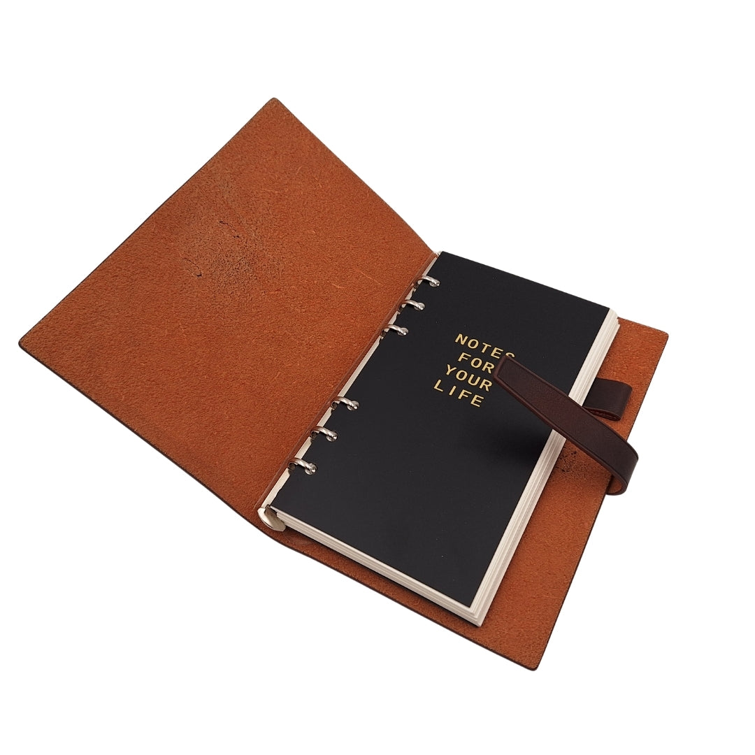 Elegantes Leder-Notizbuch A6 Retro Vintage mit Verschluss – Tagebuch – EE3