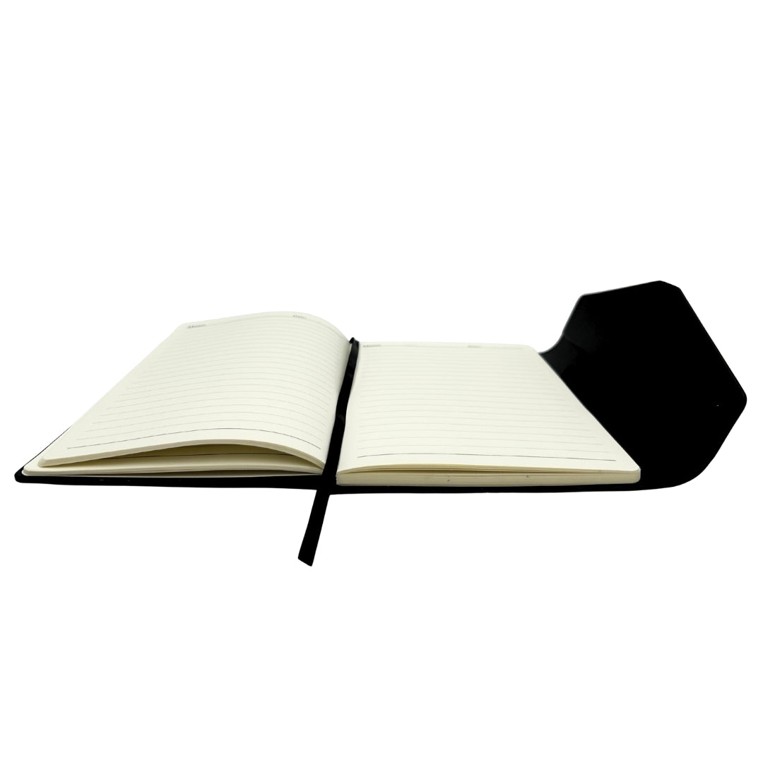 Elegantes Premium-Geschenkset – A5-Notizbuch mit Kugelschreiber und 16GB-USB-Stick in Box – Schwarz-Gold – EE9