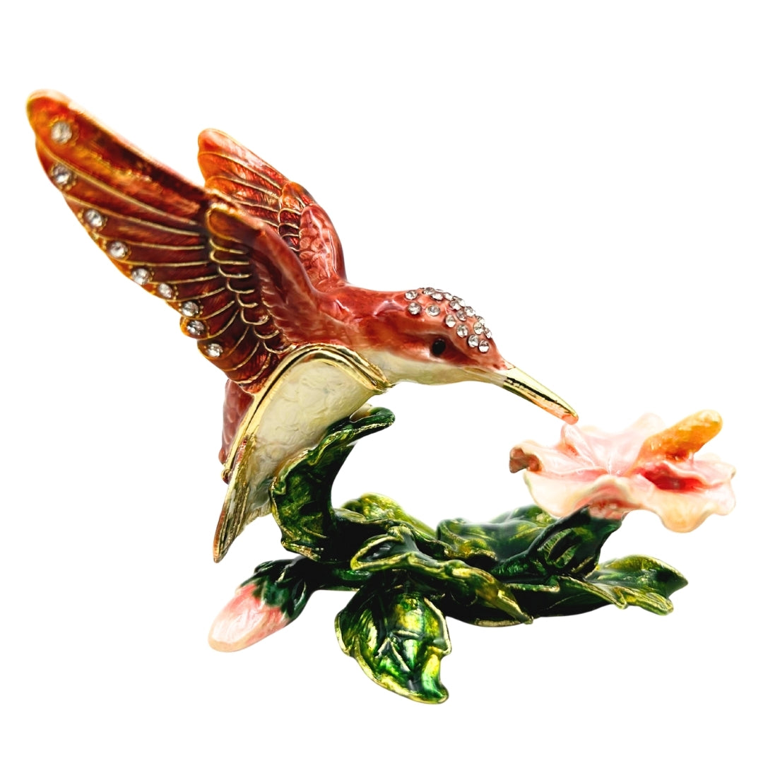 Exklusive kleine Schmuckschatulle mit Kristallen verziert – Kolibri – HX357