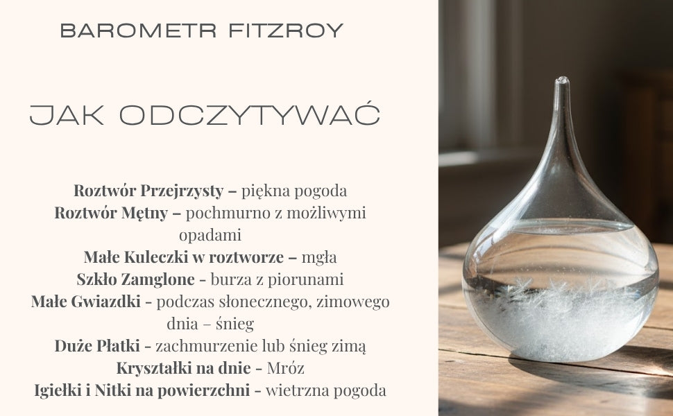 Fitzroy-Sturmbarometer - Tropfen-Sturmglas - BAG1