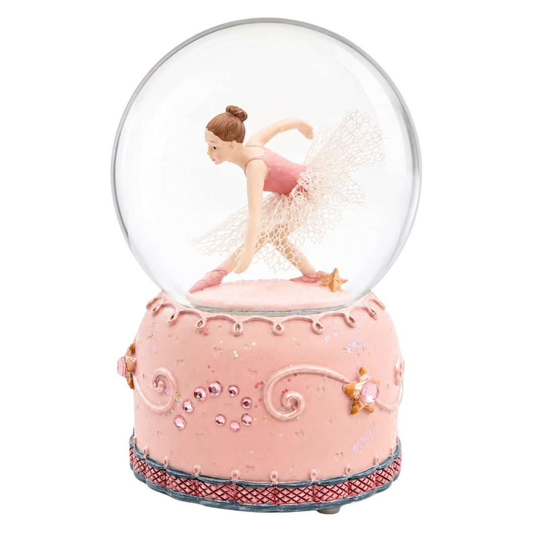 Spieluhr tanzende Ballerina in Glaskugel 12cm - MG-19016