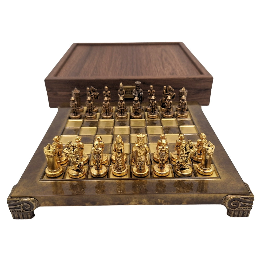 Exklusive Metallschachfiguren Byzanz 20x20 cm - S1CBRO
