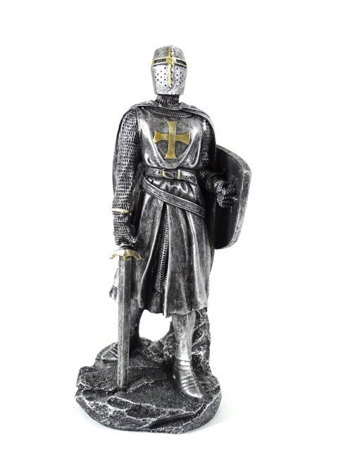 30 cm Crusader Knight Figurine with Engraving