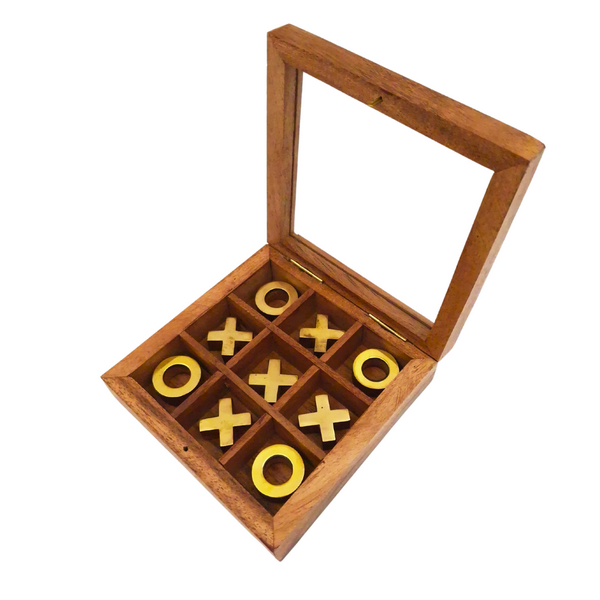 Tic-Tac-Toe in Schachtel mit Glasdeckel - DNU-004