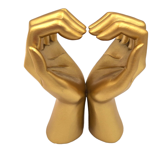 Goldene Dekofigur Glamour – Herz aus Händen
- 44190FJ