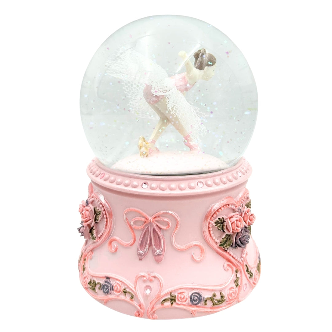 Spieluhr mit tanzender Ballerina in Glaskugel 15cm – MG-963