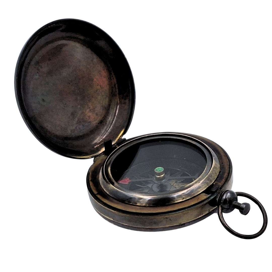 Retro-Wanderkompass – Messing – Antik-Finish - NC2884