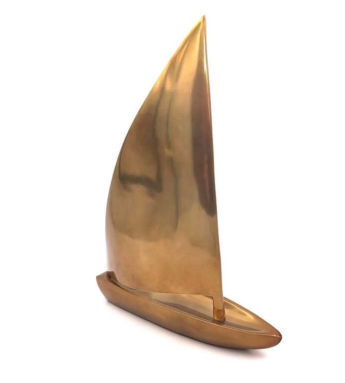 Großes Segelboot - Aluminium - 47x38 cm - N-3044