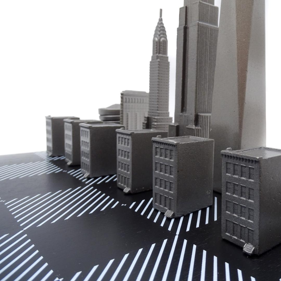 Designer-Schach Skyline New York aus Edelstahl – NY