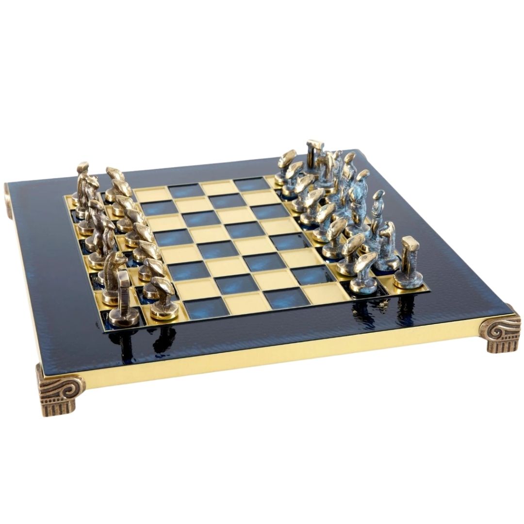 Luxuriöse Metallschachfiguren Cycladic 28x28cm - S22B
