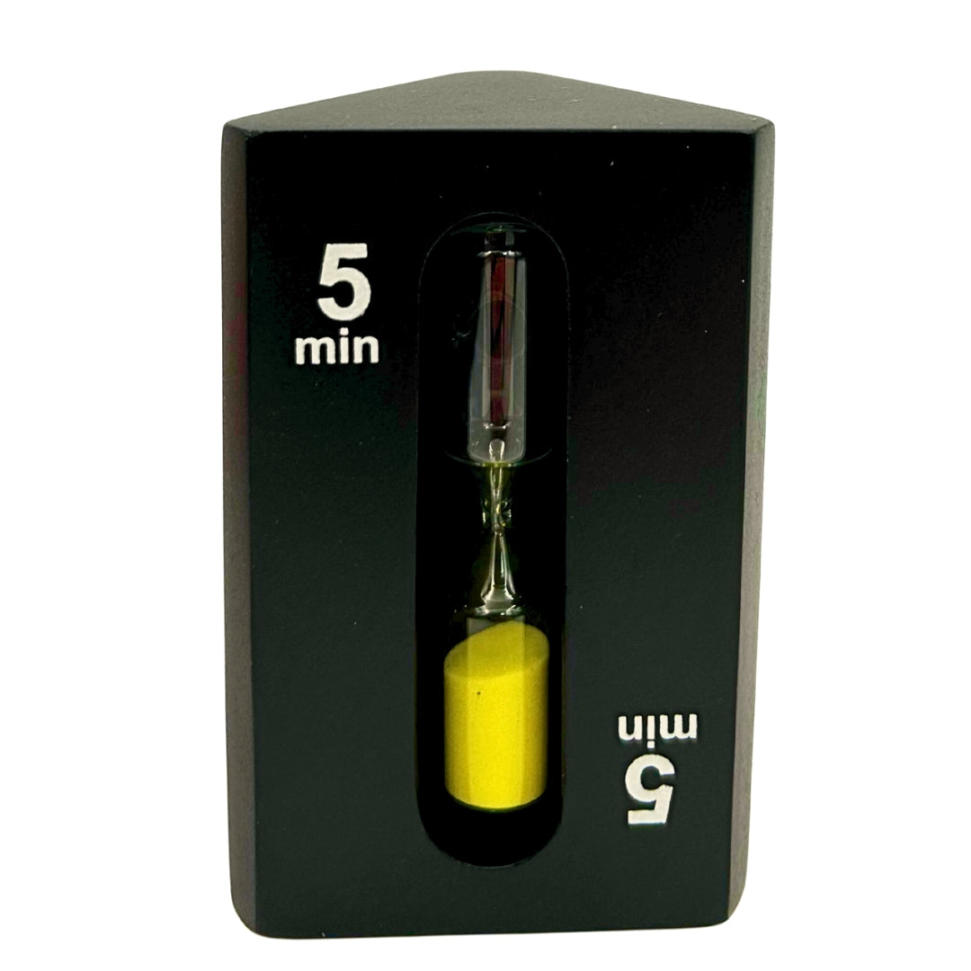 1-3-5-Minuten-Sanduhr, dreiseitig, schwarz - ideal für Brettspiele - STW6