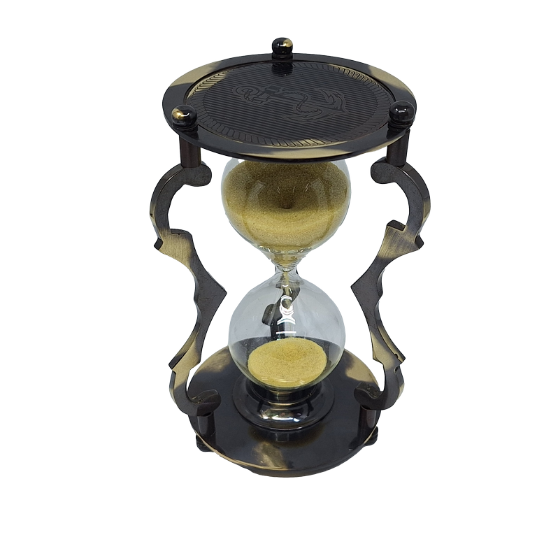 Elegante dekorative Messing-Sanduhr 5 min - NC2677