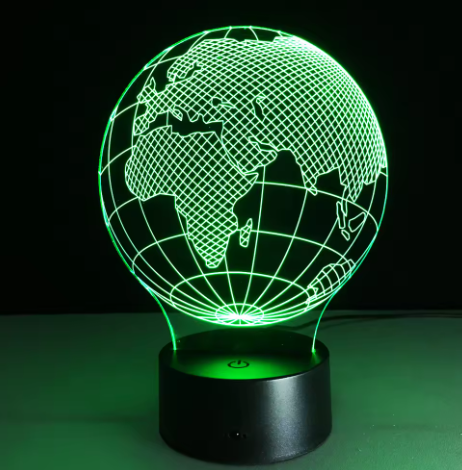 LED-Lampe - Globus - 7 verschiedene Farben - USB - P108
