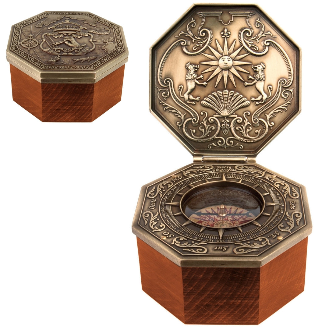 Exklusiver magnetischer Kardankompass - Replik - maritimes Geschenk – H44