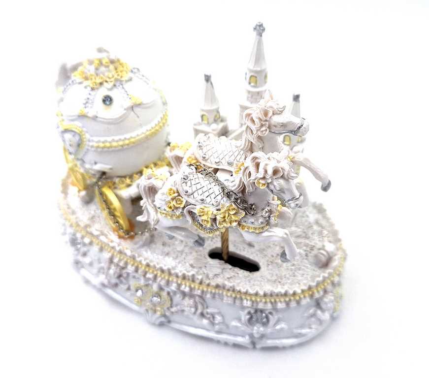 Spieluhr Hochzeitskutsche Dekoration Geschenk für das Brautpaar – 14279