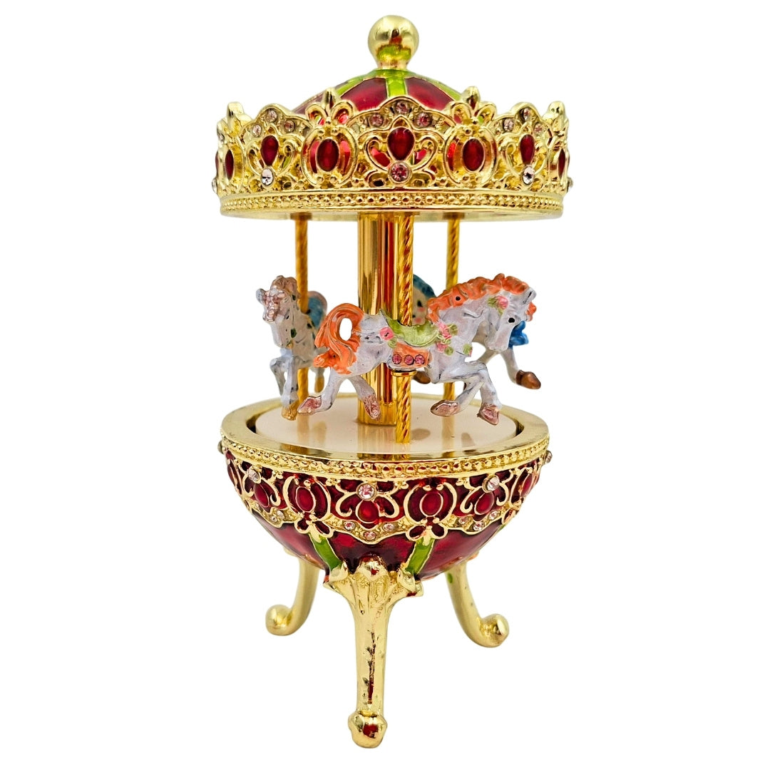 Metall-Spieluhr Karussell - Premium-Dekoration - Geschenk für Mädchen - MX-014