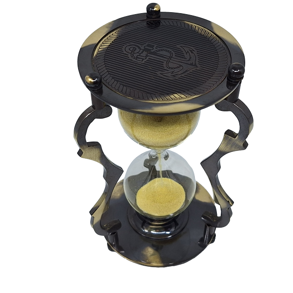 Elegante dekorative Messing-Sanduhr 5 min - NC2677