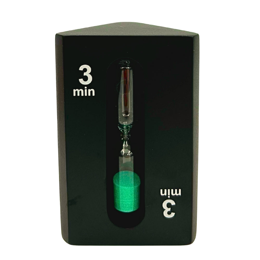1-3-5-Minuten-Sanduhr, dreiseitig, schwarz - ideal für Brettspiele - STW6
