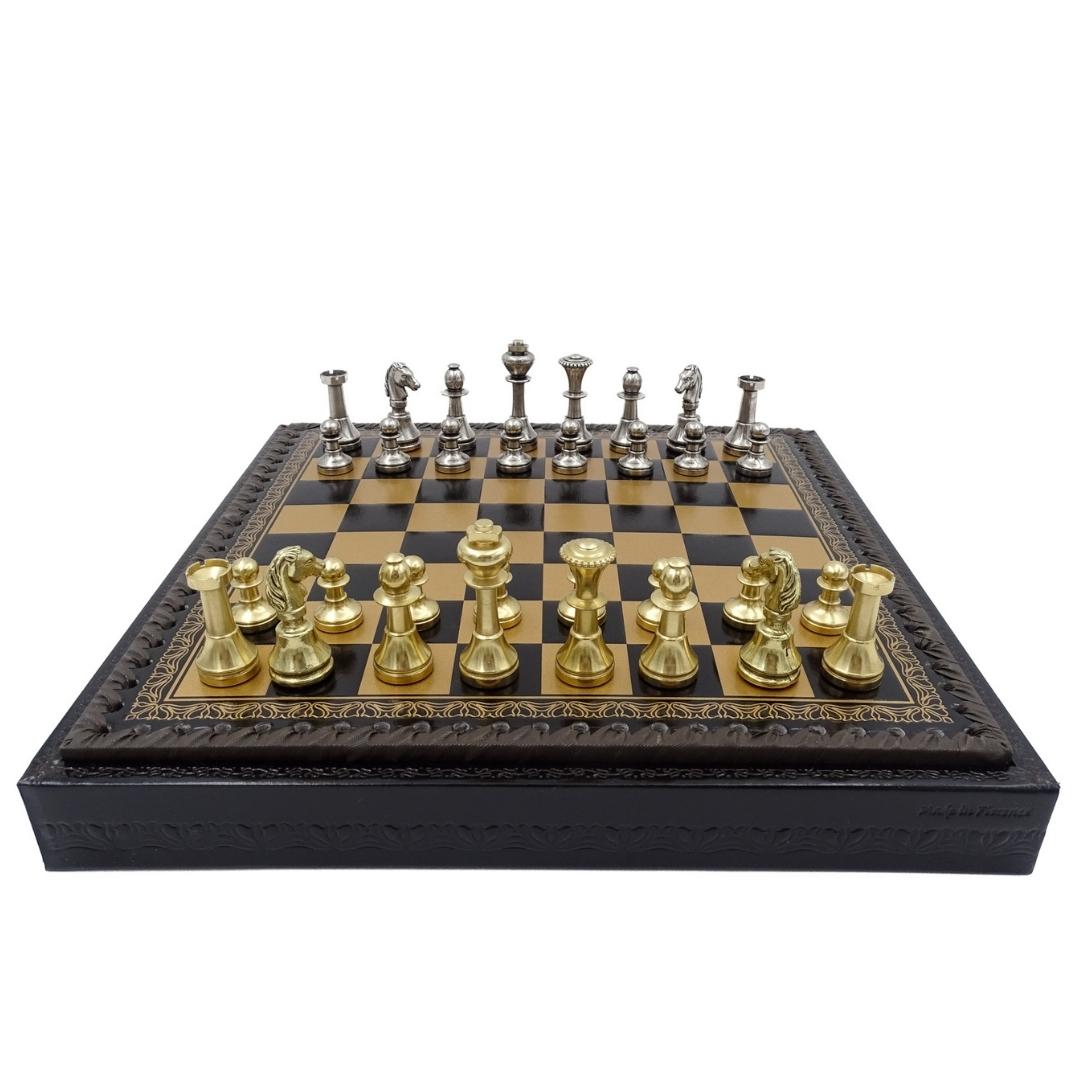 Exklusive Messing-Schachfiguren Italfama 28x28 cm – N001
