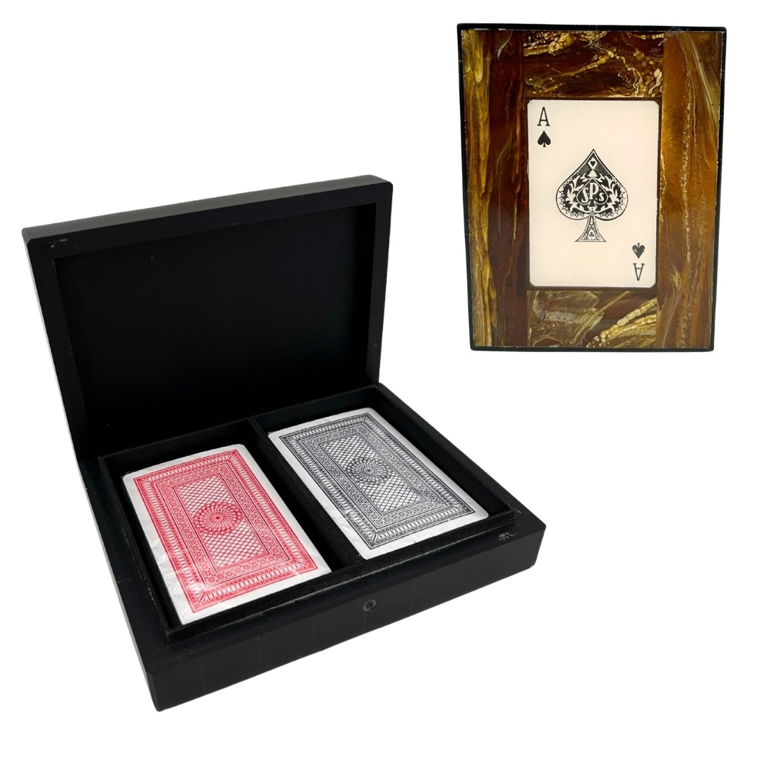 Zwei Kartenspiele in einer Harzbox – 51668