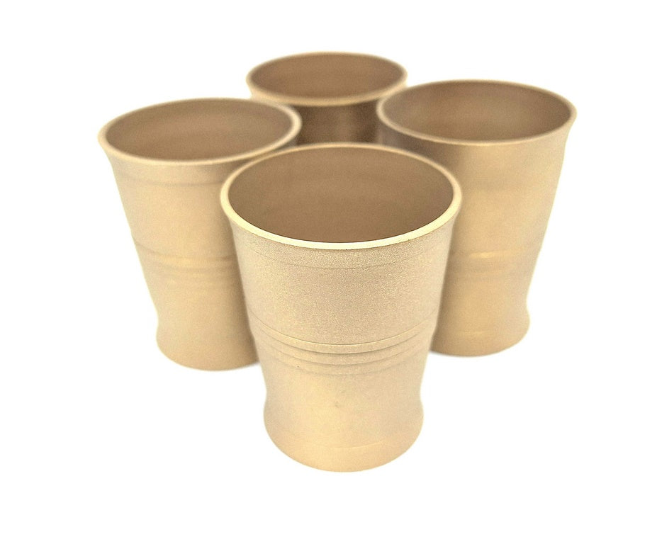 Set mit 4 Kelchen - Messing, matt – SEK