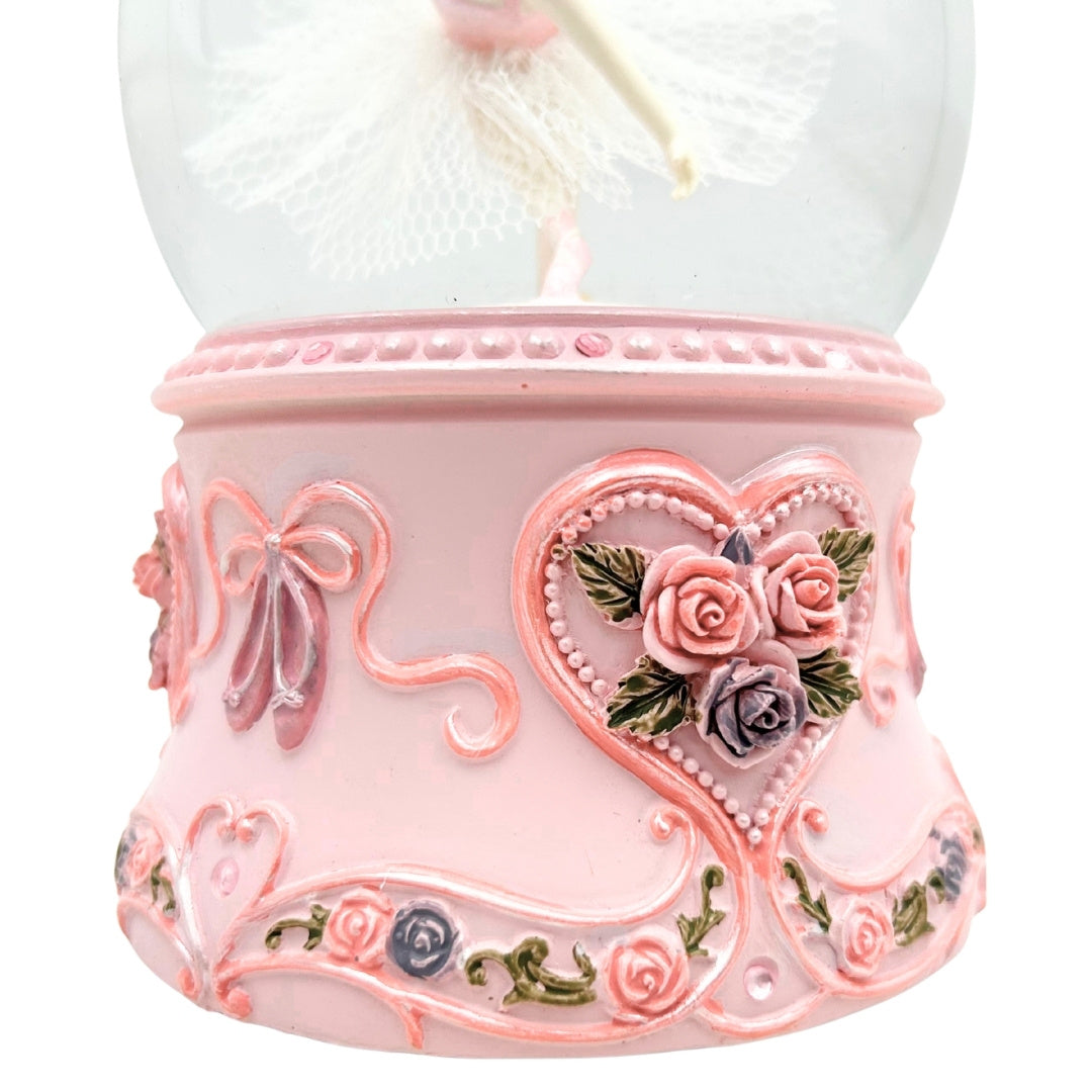 Spieluhr mit tanzender Ballerina in Glaskugel 15cm – MG-963