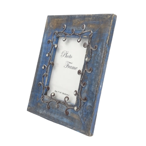 Holz-Bilderrahmen Blau - 28893 - Fotoformat 18x13cm