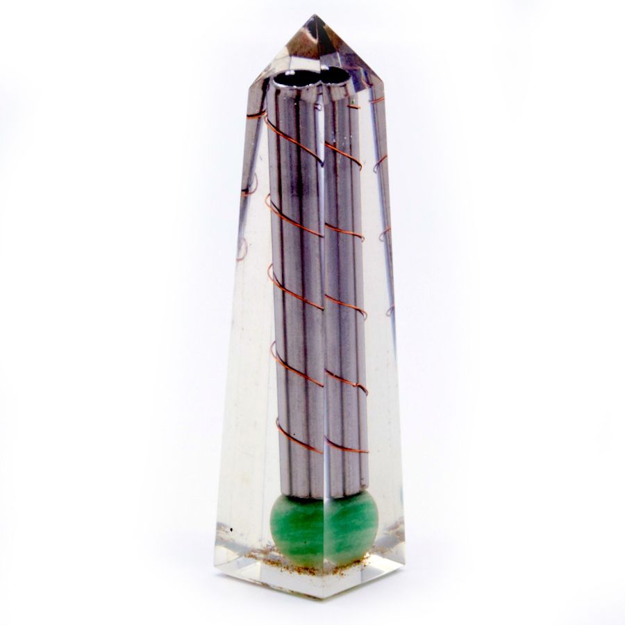 Orgonite Power Obelisk with Green Aventurine