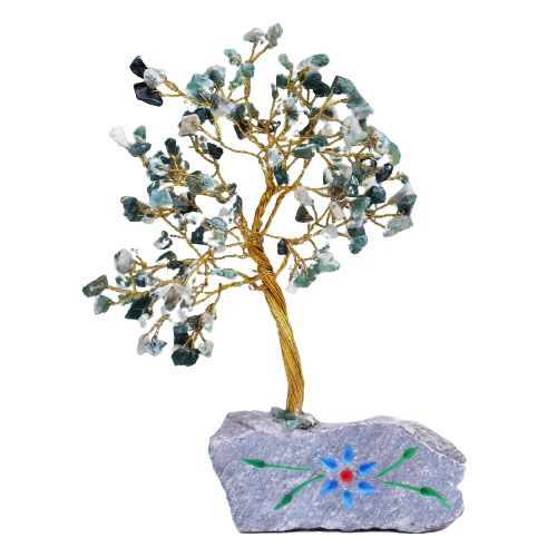 Arbre de Pierres en Agate Mousse