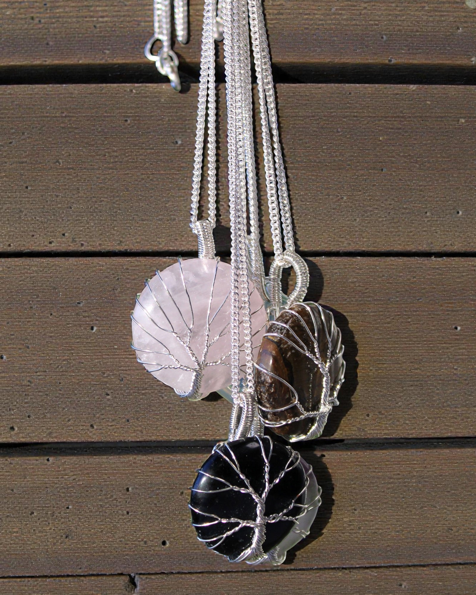 Tree of Light – Necklace with Opalite and Tree of Life