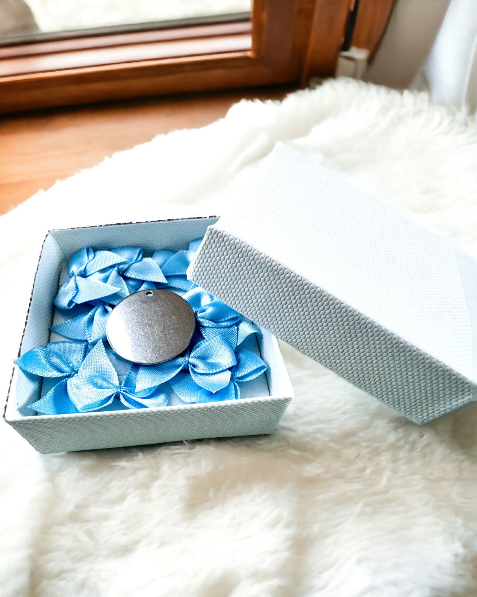 Round Stainless Steel Pendant for a gift with Personalization and engraving options