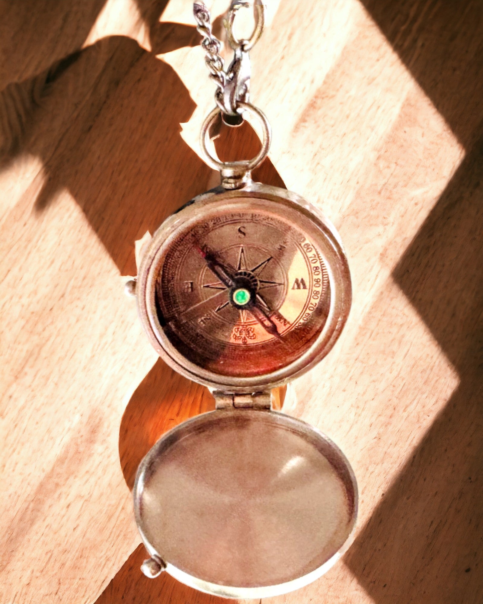 Kompass Indischer Odysseus – Retro-Entdecker-Perle - Möglichkeit zur Gravur