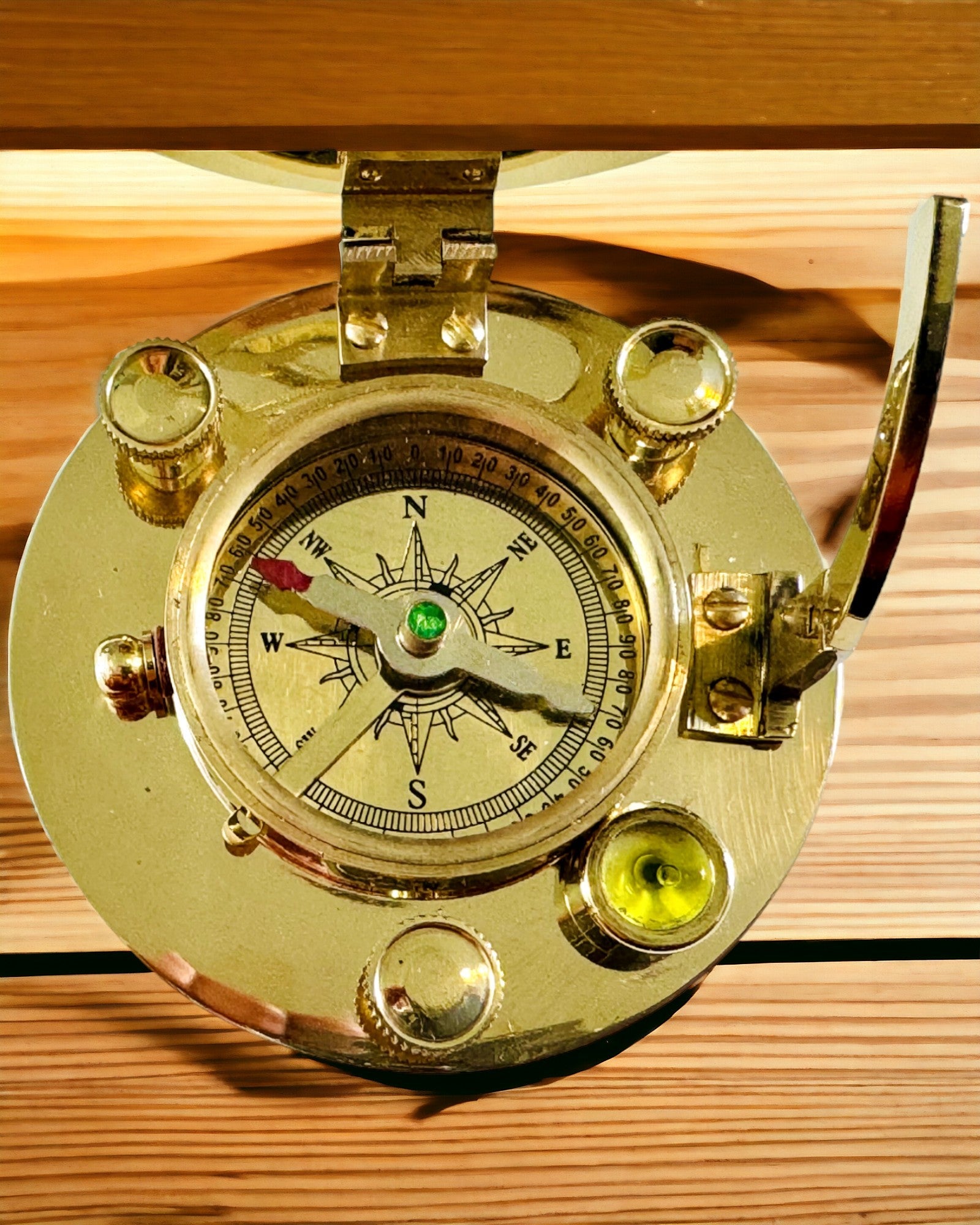 Navigational Compass with Sextant and Personalization Option - Nautical XL