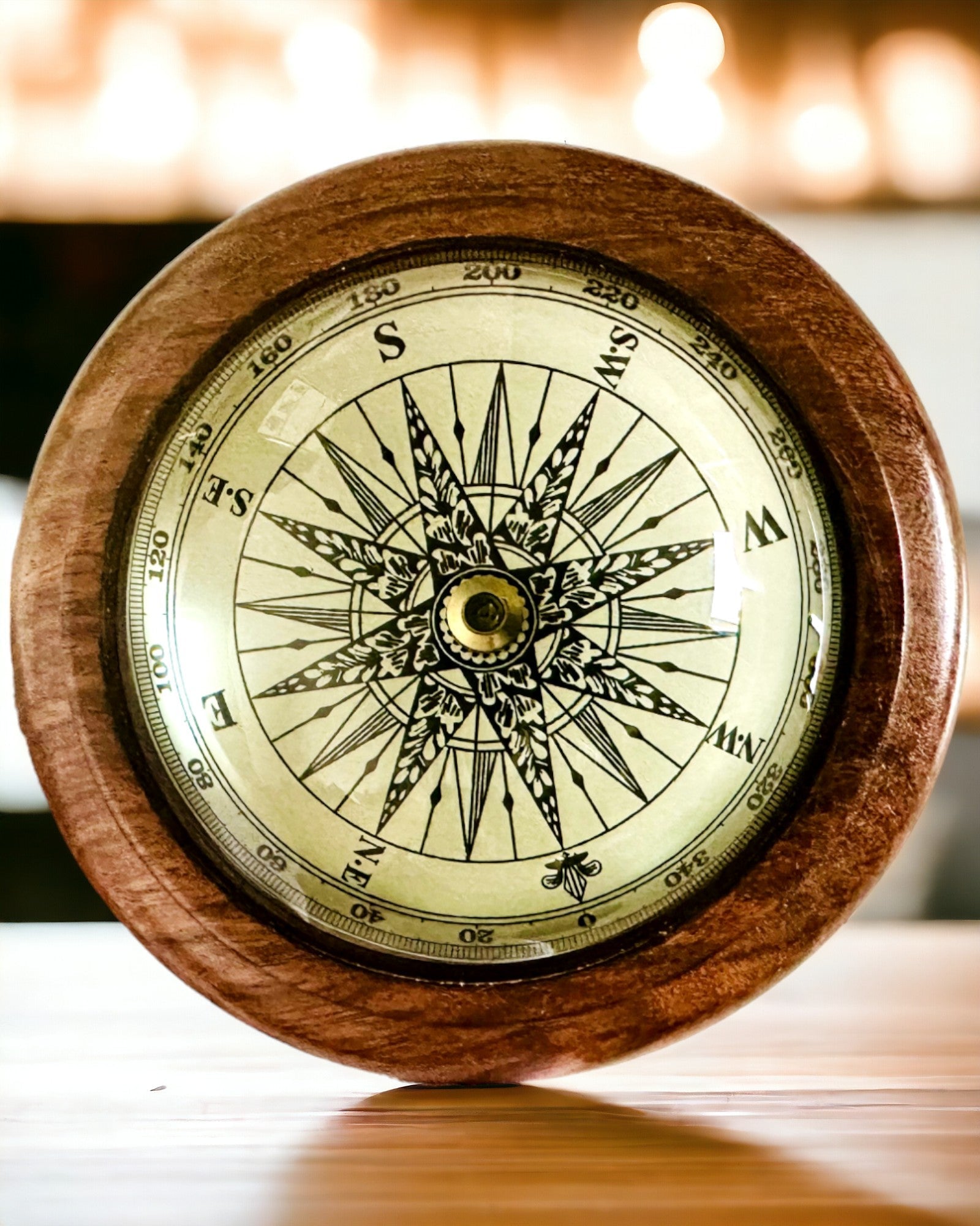 Wooden Sailing Compass with Engraving Option – Handcrafted, Craftsmanship