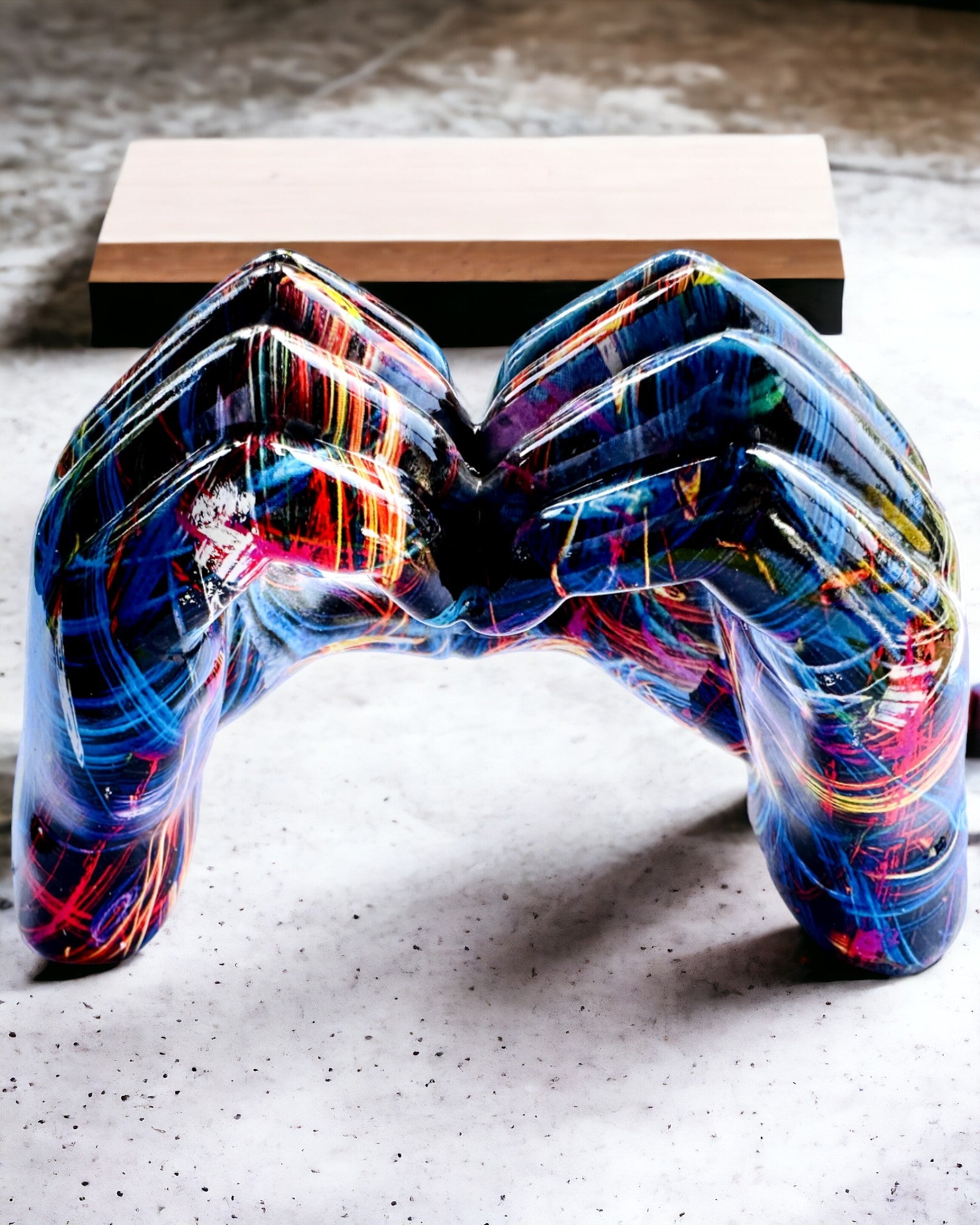 Kaleidoscope Heart – Handcrafted Resin Ornament with Engraving Option