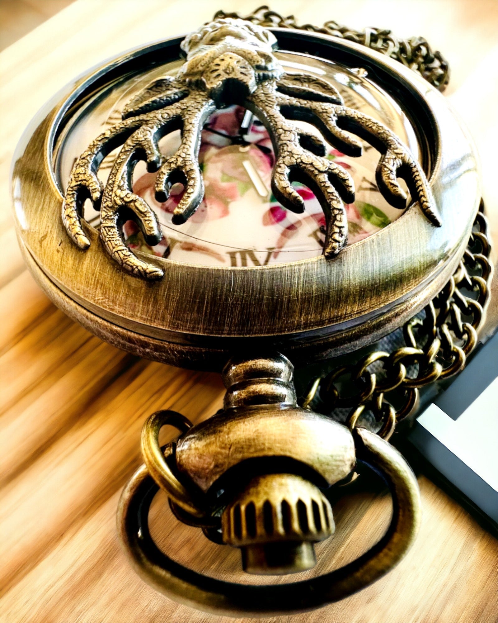 Orologio da tasca "Leśny Strażnik" - Elegante orologio con motivo di cervo, possibilità di personalizzazione con incisione