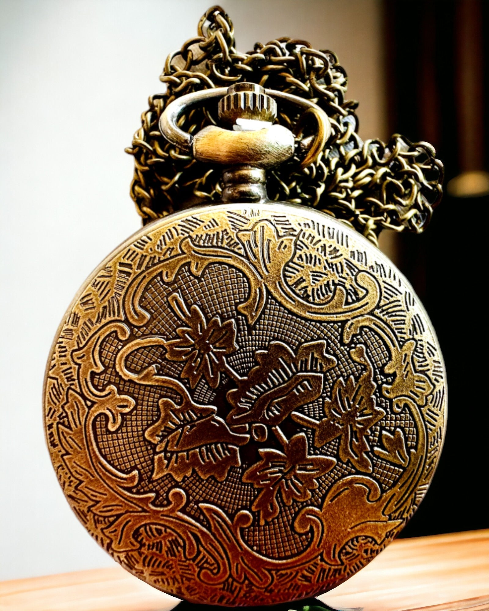 Orologio da tasca "Leśny Strażnik" - Elegante orologio con motivo di cervo, possibilità di personalizzazione con incisione