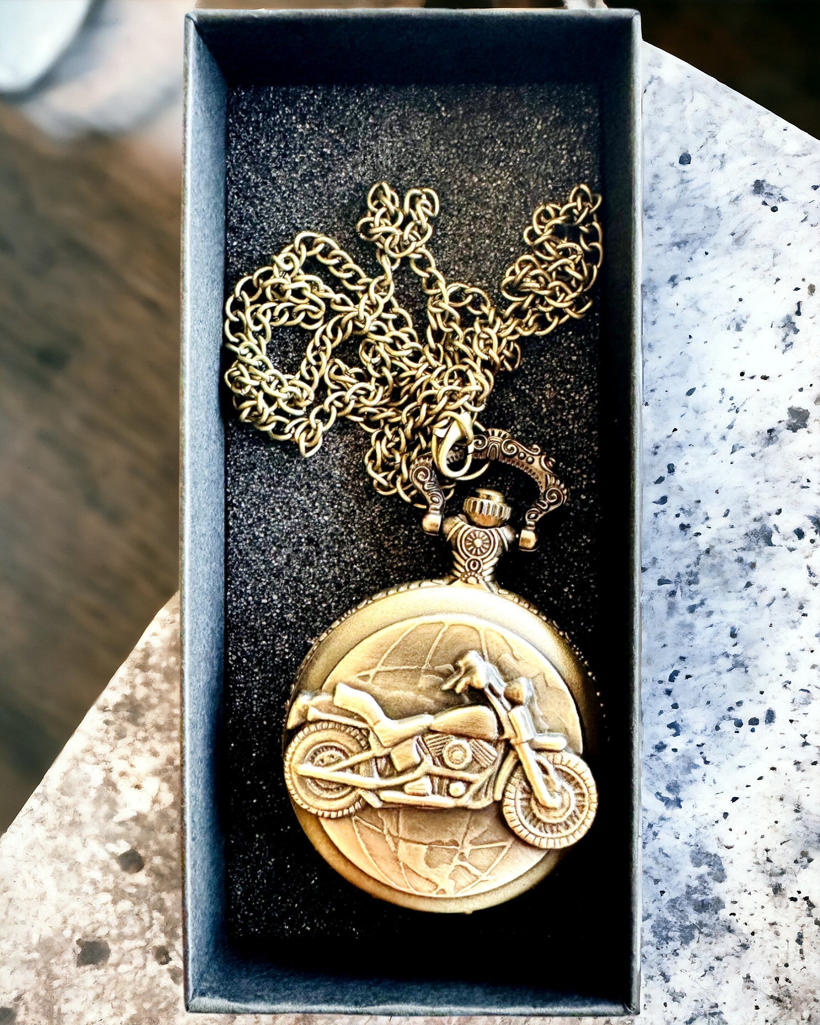 Taschenuhr "Motorrad-Elegant" – Gravur