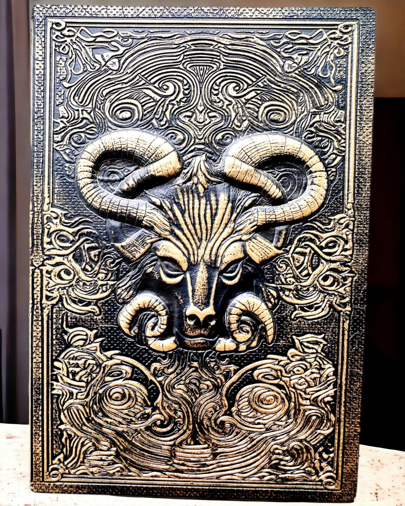 Magic Notebook, "Divine Bull" notepad - Elegant and Unique Stationery, personalized with engraving