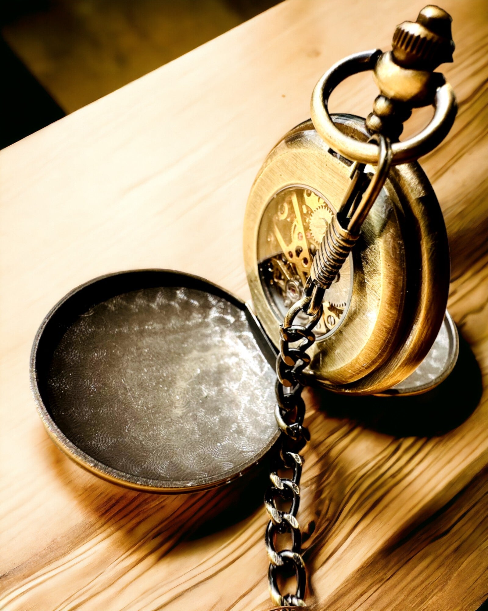 Montre de poche classique "Vintage Elegance", couleur or, possibilité de personnalisation avec gravure