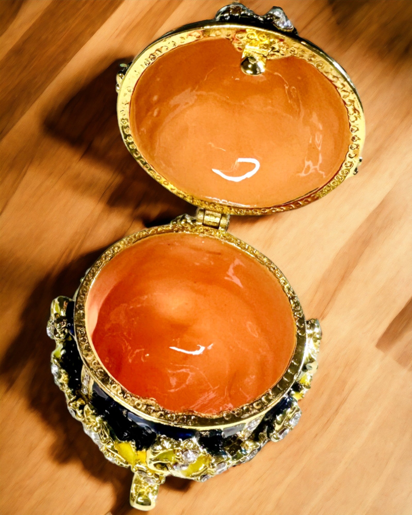Schmuckkästchen 'Kaiserliches Ei' Faberge – Vintage-Stil, Dekorative Aufbewahrungsbox für Accessoires
