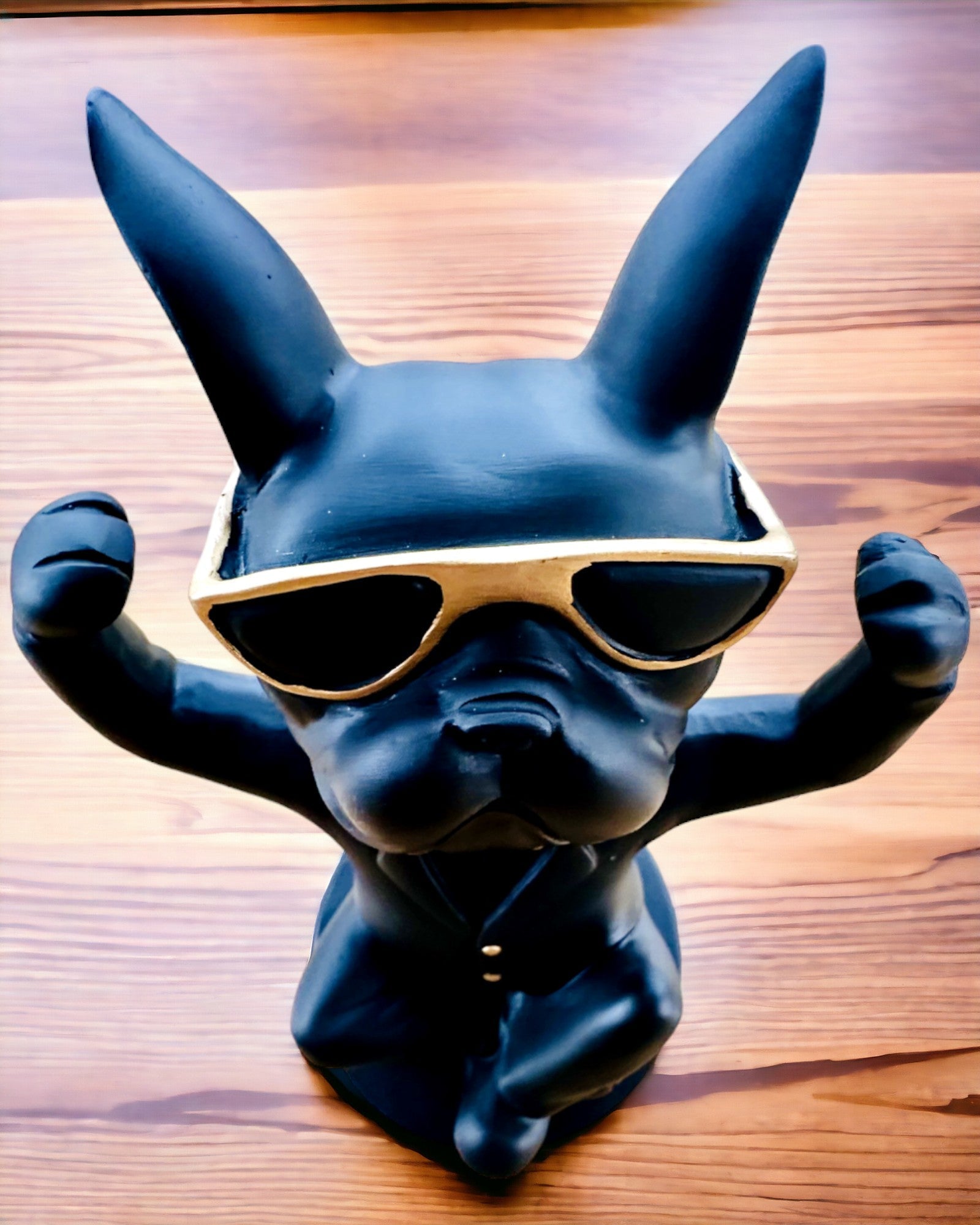 Figur Bulldog Elegance - Exklusiver Glasständer, Personalisierung mit Gravur möglich