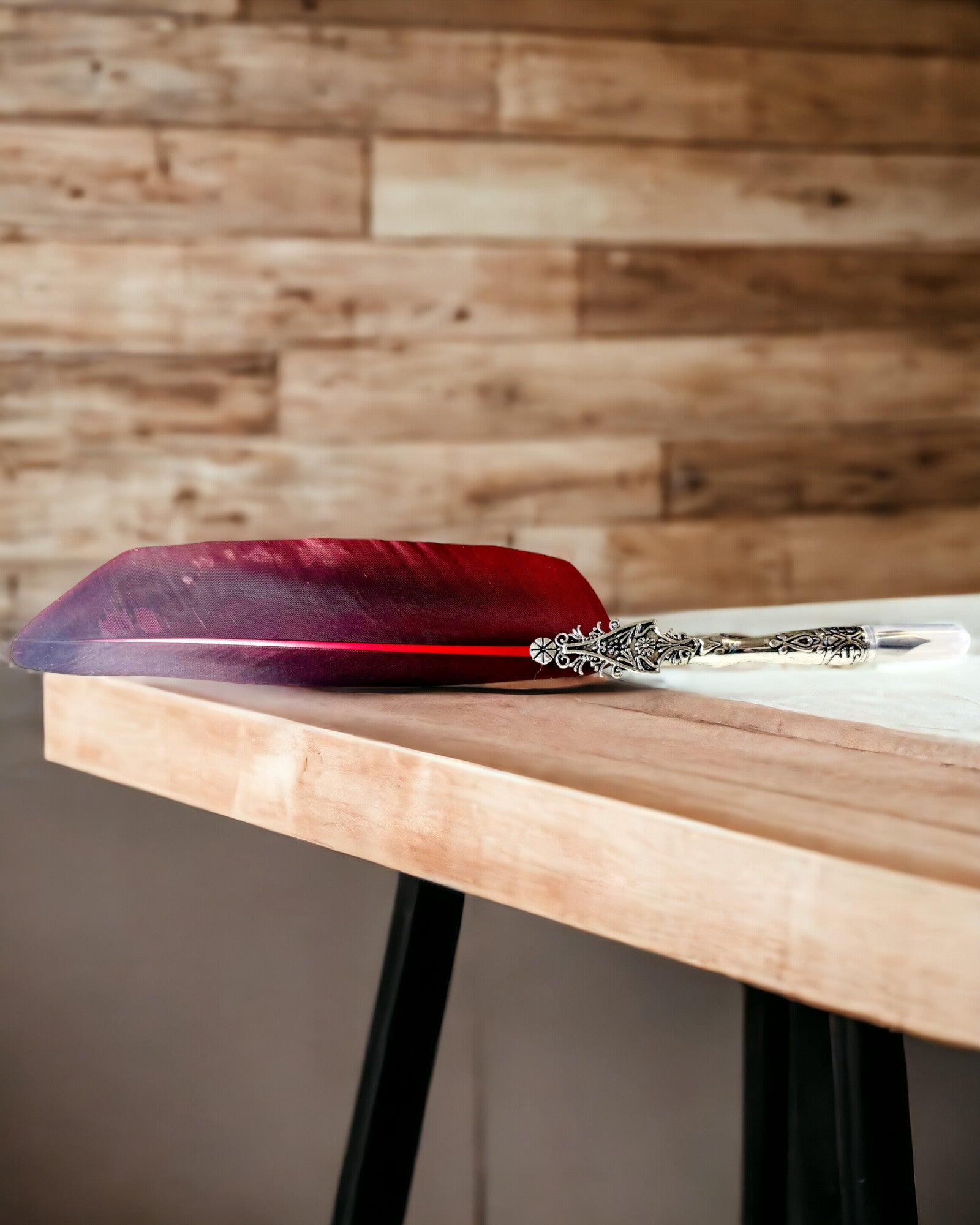 Vintage-Kalligrafiefeder mit natürlicher Gänsefeder – Ideales Geschenk zum Muttertag oder für Lehrer. Gravur