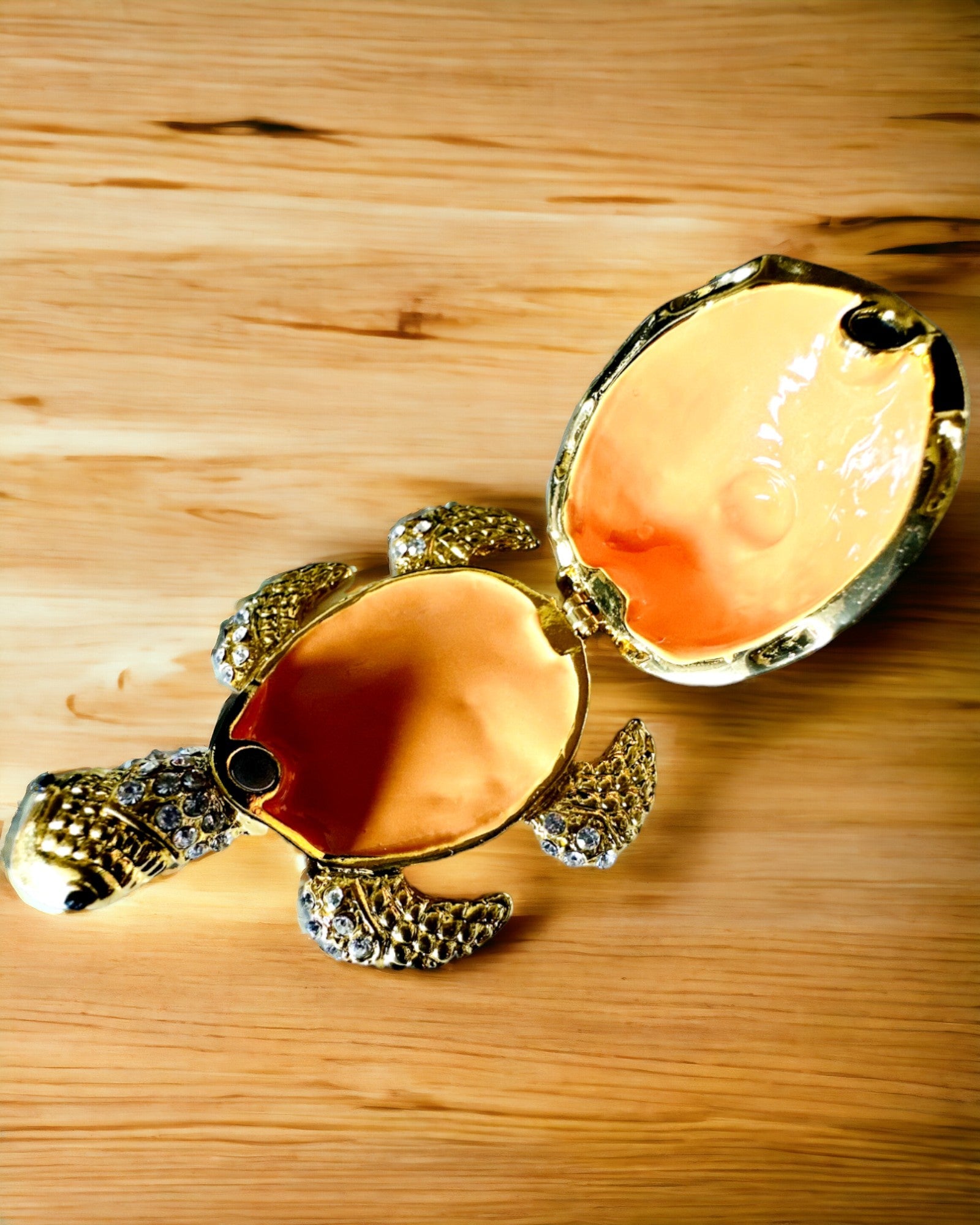 Szkatułka "Żółwiowa Rodzinka" - colore verde, personalizzazione con incisione